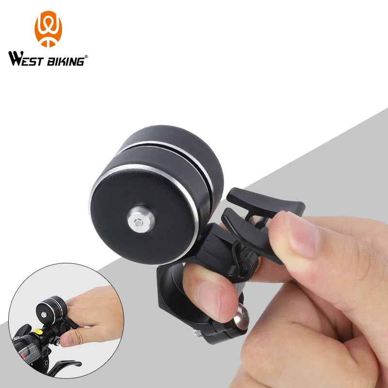 WEST BIKING Multicolor Bicycle Mini Bell Sound Resounding Rings Powerful Alarm MTB Bicycle Handlebar Bell Bike Accessories