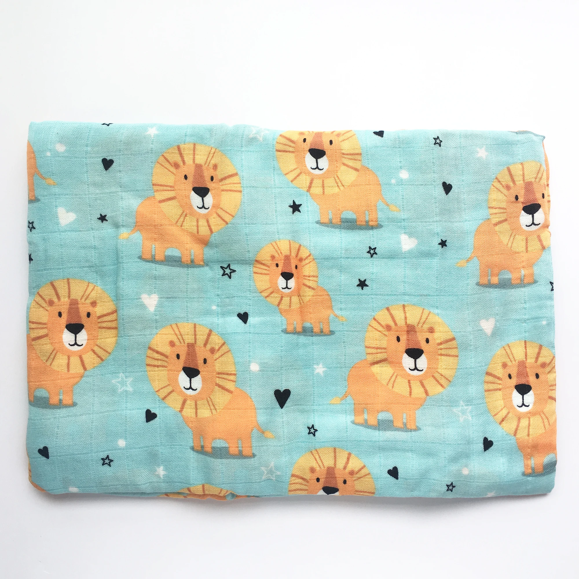 Бамбуковое хлопковое детское муслиновое одеяло многофункциональное для