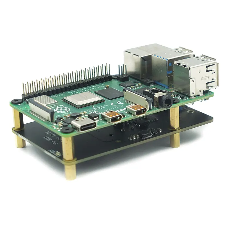 Плата расширения Raspberry Pi 4B + X856 V1.0 mSATA SSD умная плата mgmt X735 с автоматическим