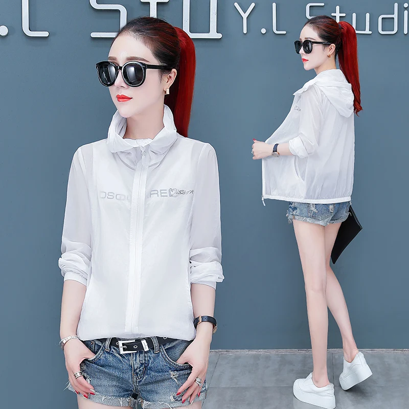 

Sunscreen Girls New Anti Ultraviolet Breathable Summer Thin Clothing Purple Long Sleeve Shirt Women'S Coat Ice Silk