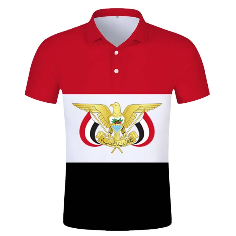 Рубашка поло Йемен самодельная рубашка с надписью на заказ изображением флага