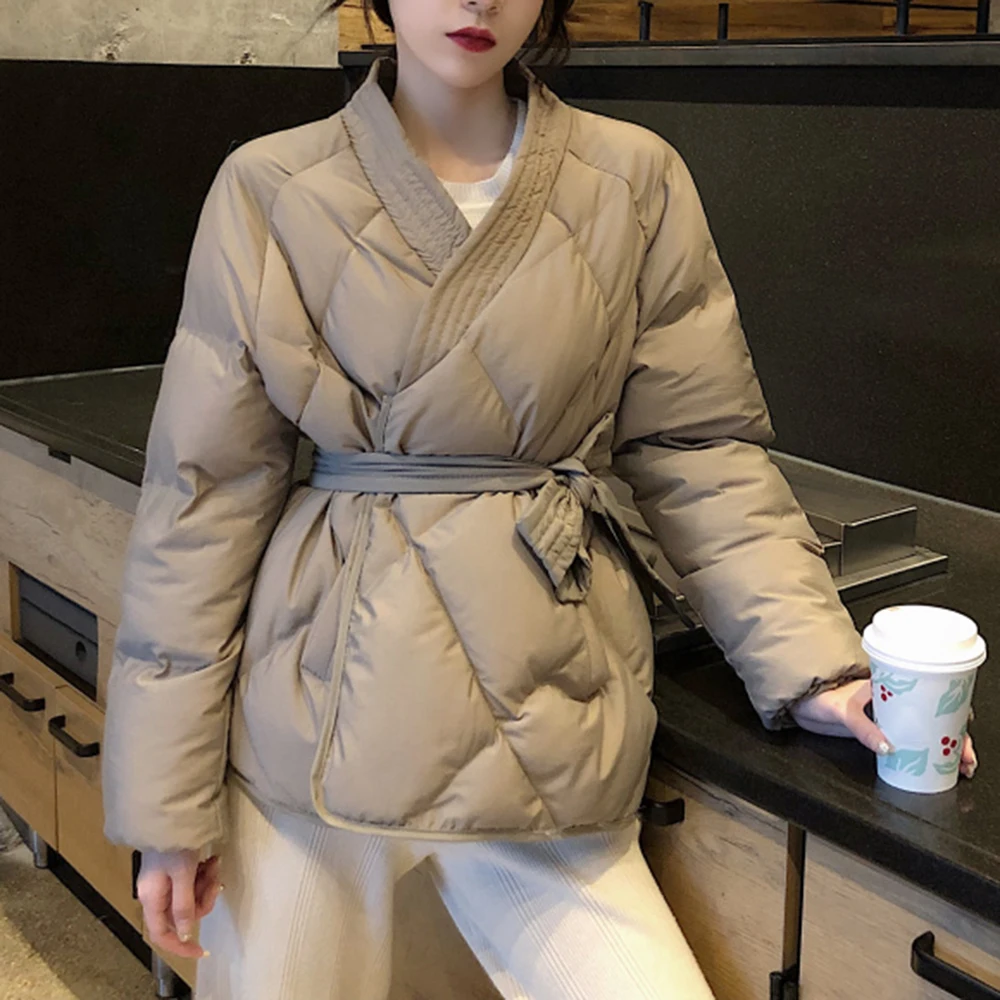 Korean Style Winter Spring Jacket Coat Women Solid Female Coat Loose Long Casual Womens Parka Streetwear
