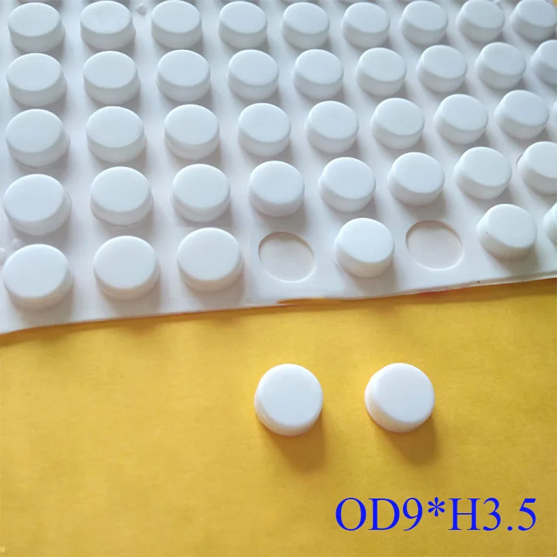 

200Pcs 9*3.5Mm Silica Shock Absorber Non-Slip Self-Adhesive Bumper Rubber Feet Pads Furniture Cabinet Soft Anti-Slip Cushion Pad