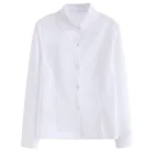 Белая рубашка с коротким рукавом, Женские топы и блузки, модные деловые рубашки с длинным рукавом, женская летняя блузка