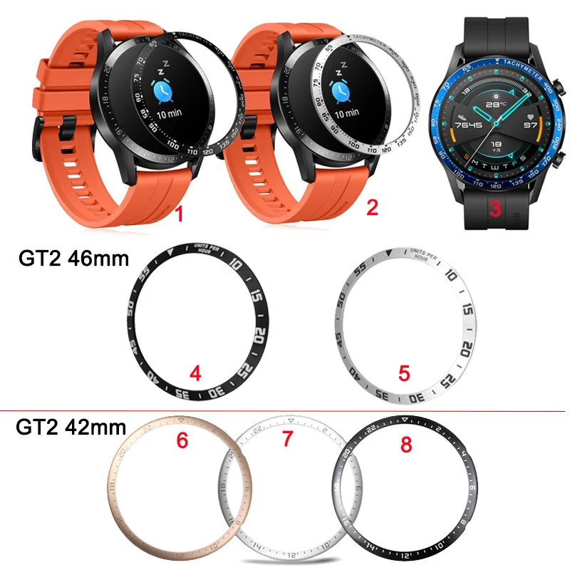 

Bezel Ring for Huawei Watch GT 2 GT2 42mm 46mm Smart Watch Case Cover Watch Band Strap