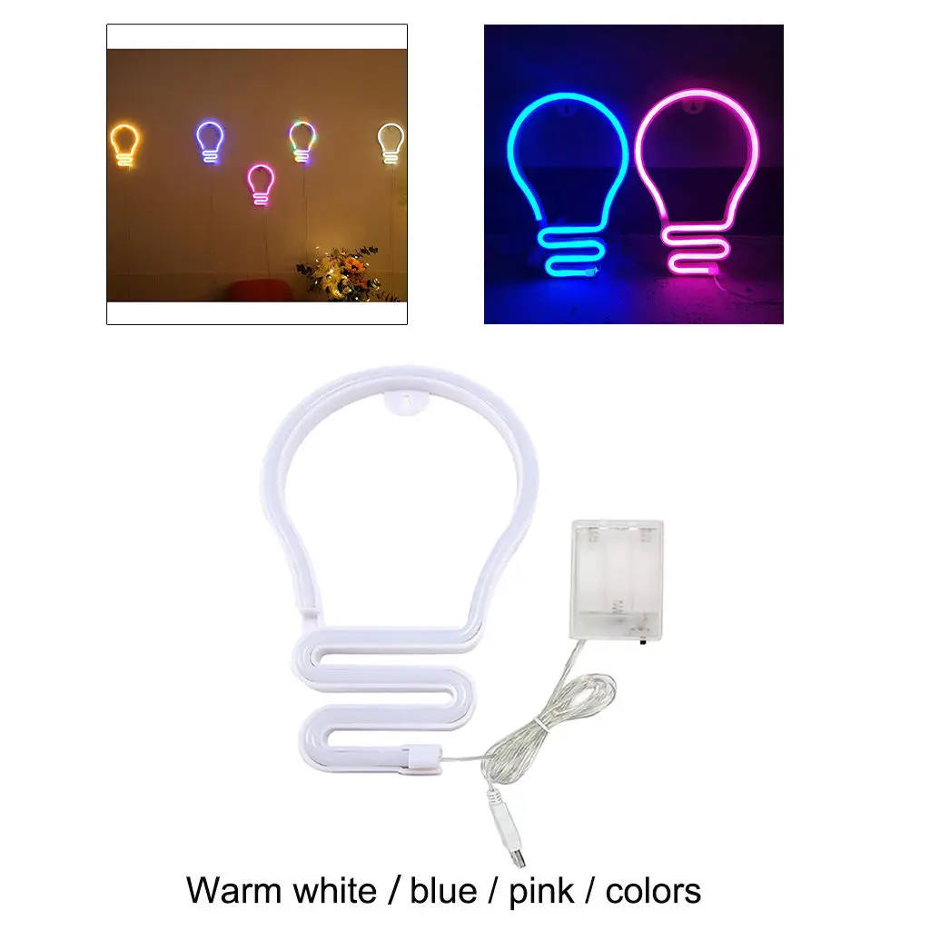 

9x7 inch Bulb Light Neon Signs LED Decorative Neon Lights for Wall Decoration Ornament Lights for Christmas,Birthday Party Decor