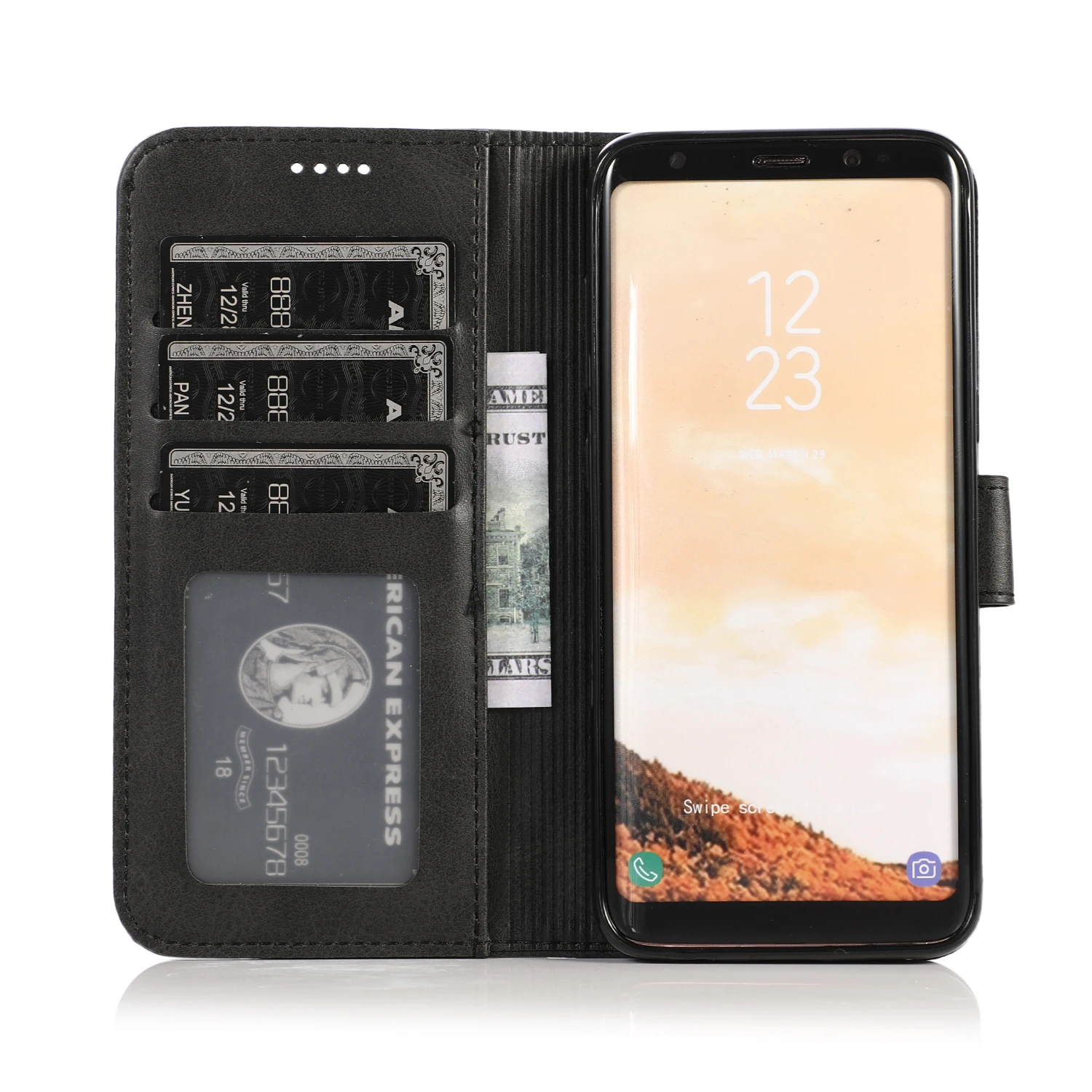 Флип кошелек ТПУ кожа мягкий чехол подходит для samsung Galaxy S10 Plus S10E S10 S9 Plus S9 S8 Plus S8 чехол