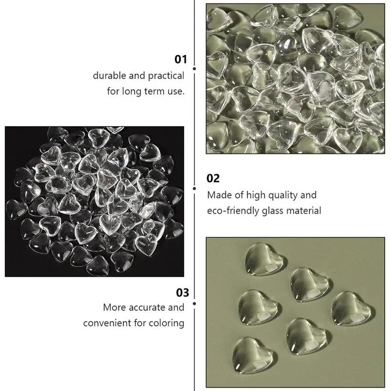 100 pcs Nail Color Charts Transparent Creative Glass Durable Polish Bead Display Card Manicure Tools for Salon |