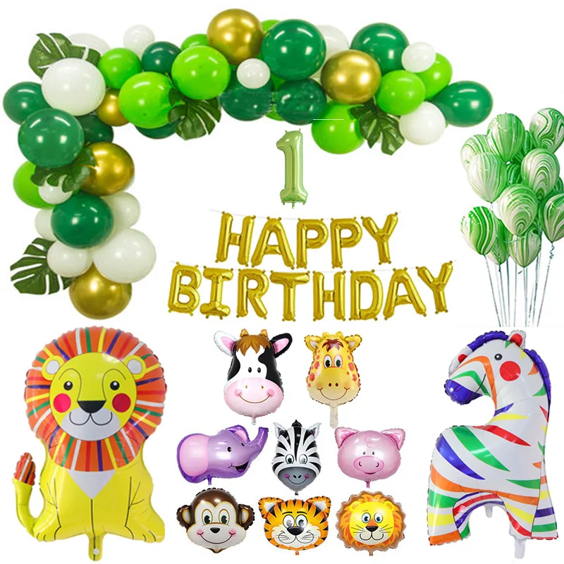 

Jungle Animal Party Circus Animal Foil Balloon Safari Party Decoration Baloon Kids Happy Birthday Banner Baby Shower Supplies