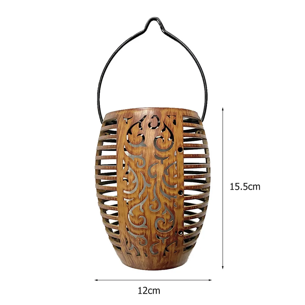

LED Solar Powered Lamp Retro Lantern Flicker Flame Light Waterproof Outdoor Hanging Light Home Garden Decoration