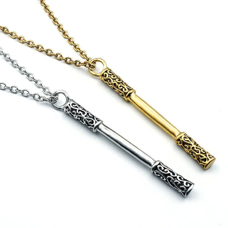 

POTCET Unisex Stainless Steel Gold Hoop Rod Titanium Steel Necklace Pendant Geometric Fashion Hip Hop Party Jewelry