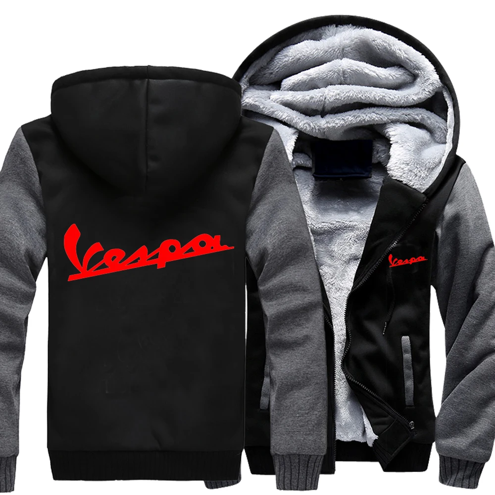 Толстовка Vespa мужская с логотипом модная повседневная флисовая кофта шерстяной