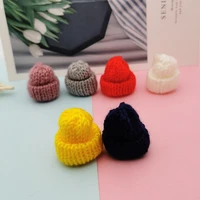 10pcs colorful wool cap shape charms small finger cots cute creative charms diy pendants jewelry earrings accessory doll decor