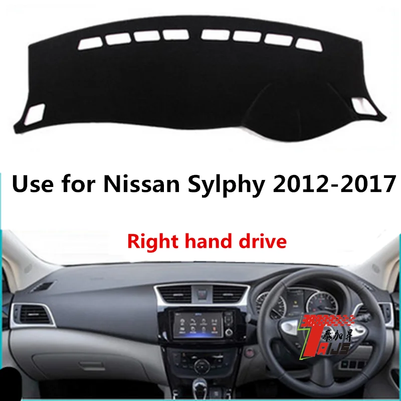 

Taijs right hand drive car dashboard cover for Nissan Sylphy 2012-2017 polyster fibre anti cracking car dashboard mat for Sylphy