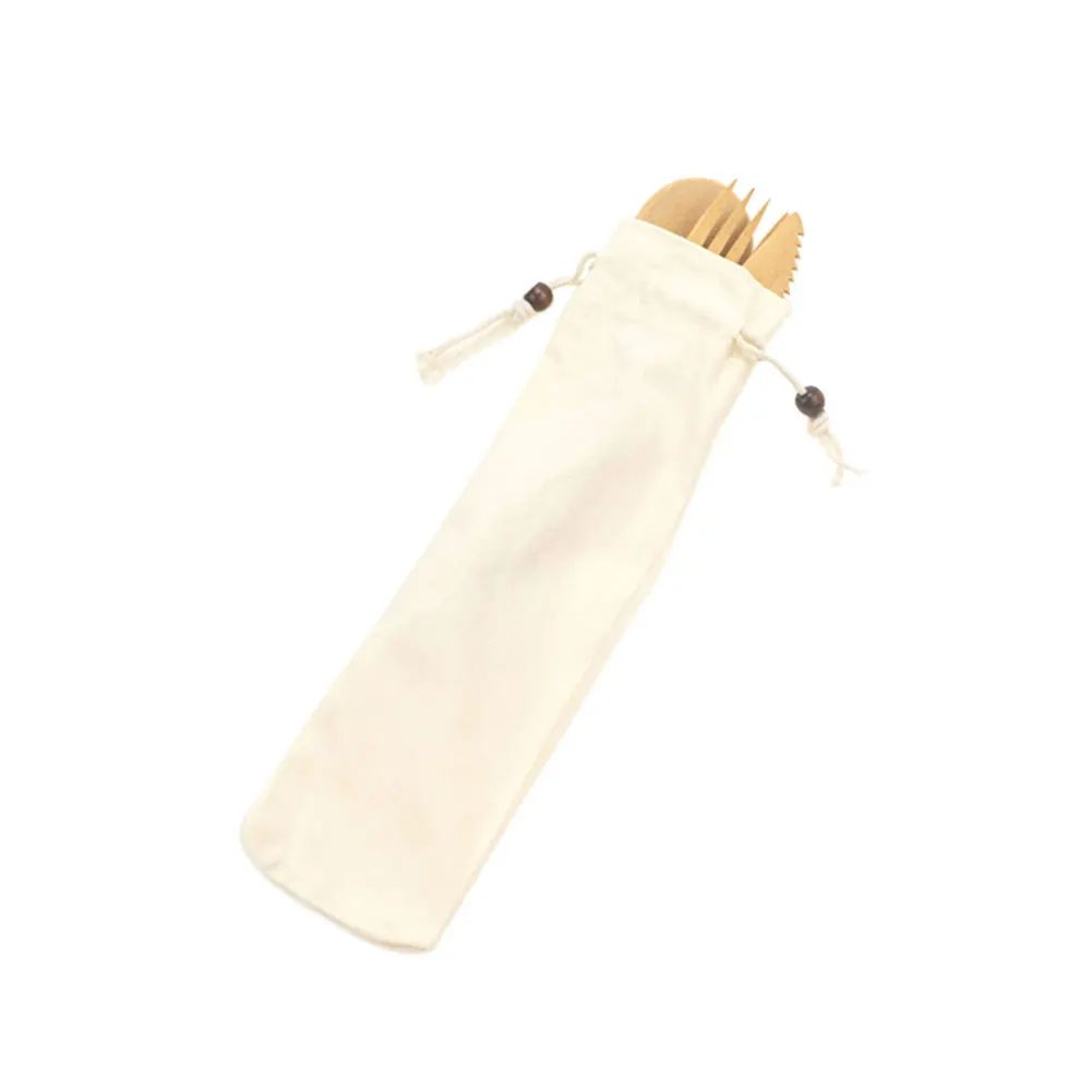 Кухонная посуда из бамбука для путешествий Экологичная ложка вилка нож дома и