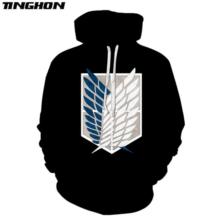 

Brand Autumn Fashion Hoodies Attack on Titan 3D Printed Mens Sweatshirt Unisex Zip Pullover Casual Jacket WS39