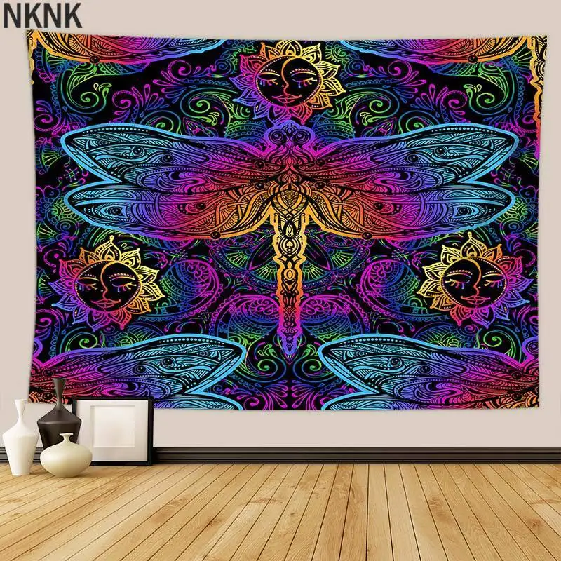

Animal Tapestry Wall Hanging Witchcraft Tapestry Hippie Dormitory Decoration Psychedelic Wall Tapestry Macrame Mandala Tapestry