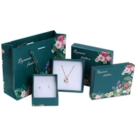 ins jewelry paper gift boxes with sponge drawer style for earring ring necklace bracelet box case charm jewelry gift packaging