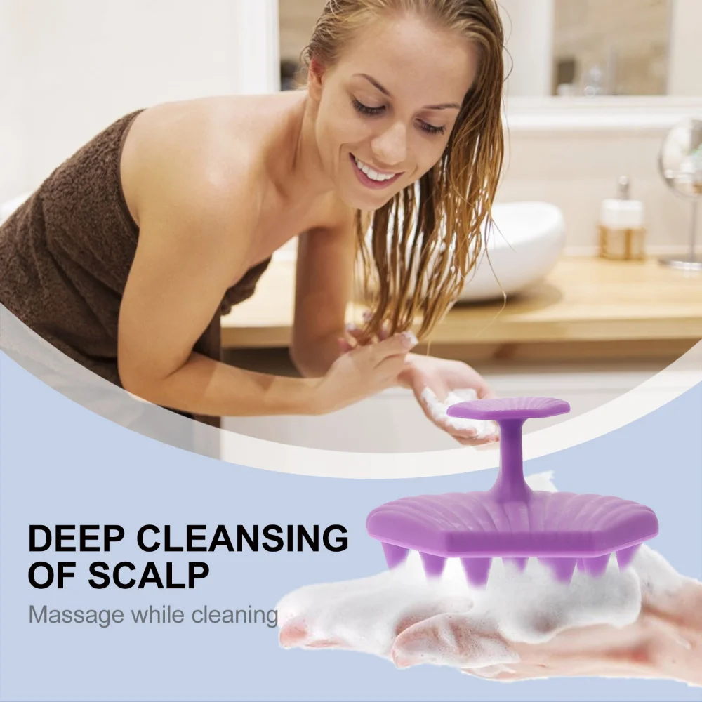 

2Pcs Handheld Scalp Massaging Brushes Head Relaxing Combs Simple Massaging Tools