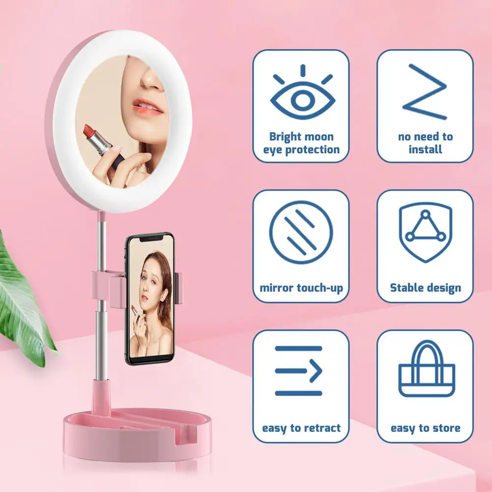 Светодиодный светильник с подставкой и держателем для телефона Регулируемый