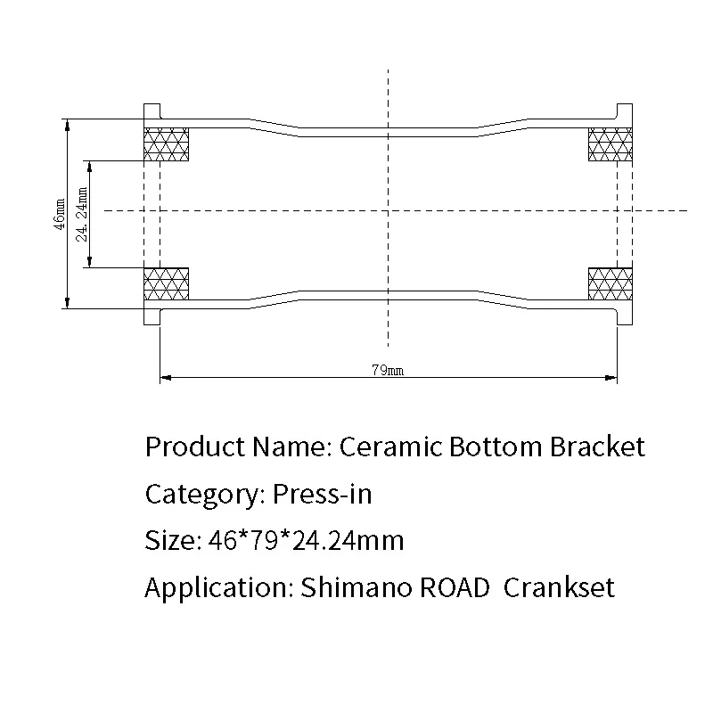 Hscer керамический Нижний кронштейн BB86 BB90 BB92 BB386 BBRight BSA дорожный подшипник для горного велосипеда - Цвет: BBRight Shimano Road
