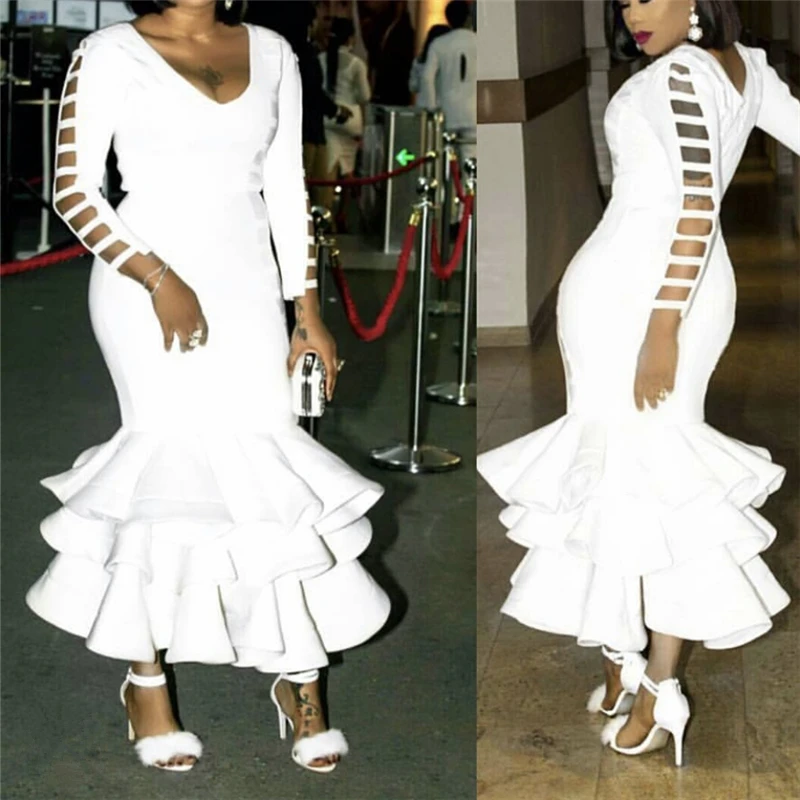 Женское белое длинное платье, сексуальное, v-образный вырез, длина по щиколотку, на год, бодикон, вечерние, для вечернего ужина, для свидания, халат, Зимние новые платья размера плюс