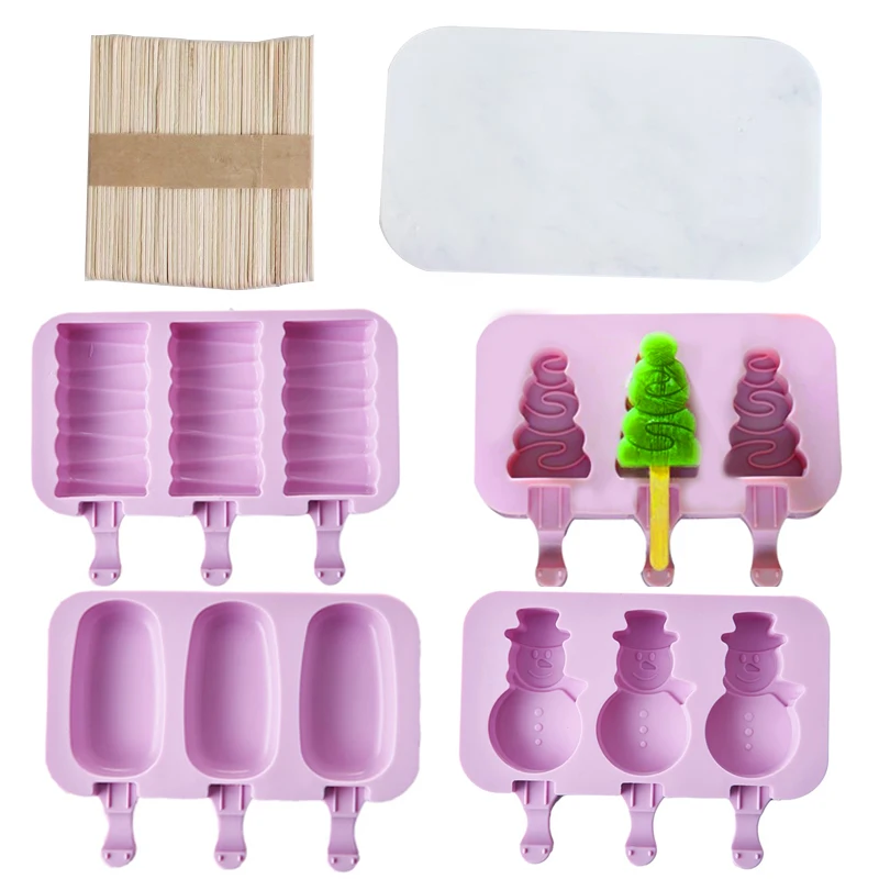 Силиконовые формы для мороженого многоразовые кубики льда лоток Заморозка