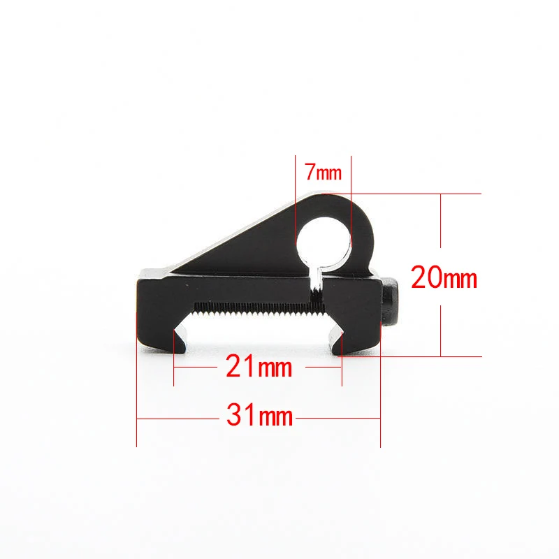 

The 20 mm slot hole strap buckle metal fixed strap buckle aluminum alloy single hole strap buckle gun mlok