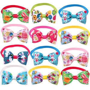 100 шт. пасхальные аксессуары для собак, маленький галстук-бабочка для собаки кролик, пасхальные яйца, ошейник для собак, кошек, щенков, милые товары праздник для питомца