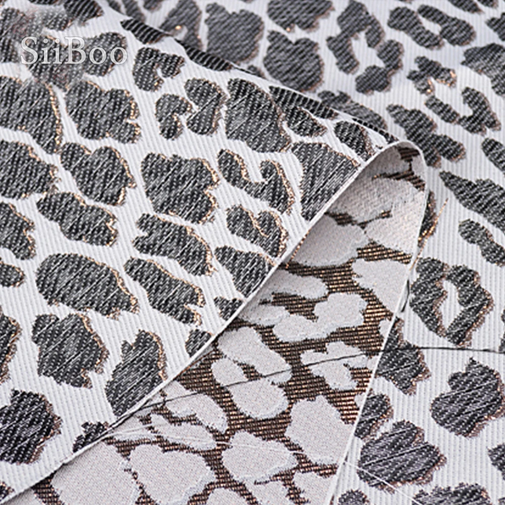 Пикантная жаккардовая ткань в американском стиле с леопардовым принтом для