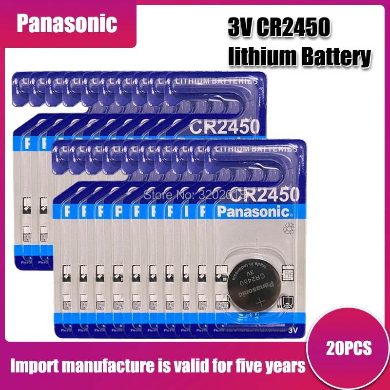 20 шт. Литиевые Батарейки для часов Panasonic CR2450 CR 2450 3 в|Часовые батарейки| |