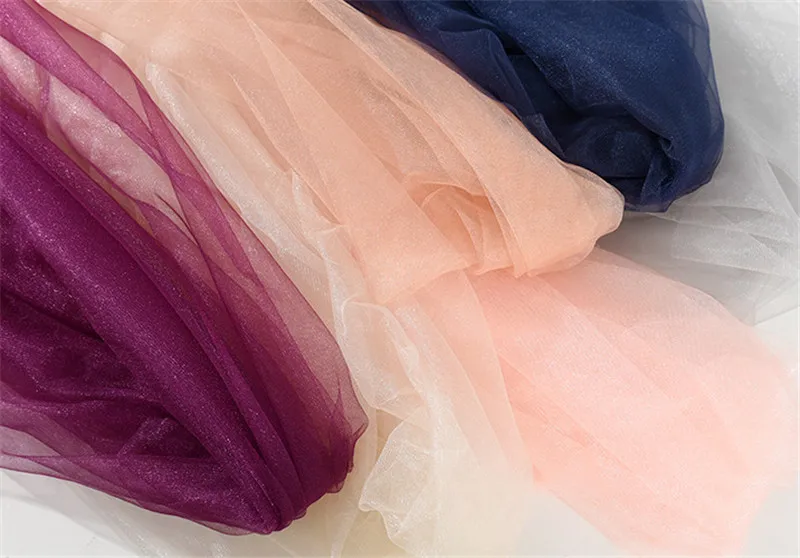 4 Yards Soft Tulle Shimmer lace Fabric Gleam Tulle For DIY Sewing Lyrical Dance Evening Dress Birthday Party Dress Bridal Veil images - 6
