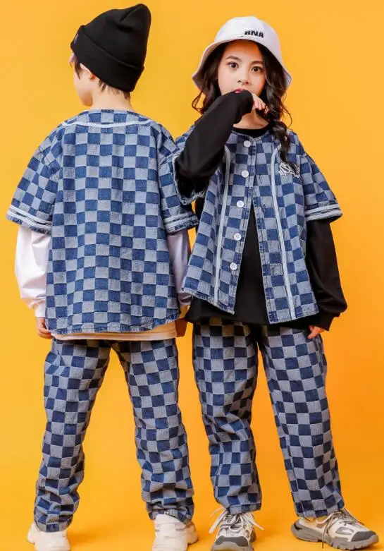 Джазовая футболка для бальных танцев девочек и мальчиков штаны детская одежда в