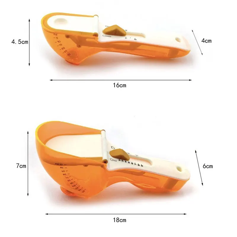 

1Pcs Adjustable Measuring Spoons With Magnetic Snaps Multifunctional Markings Magnetic Scoop Teaspoons
