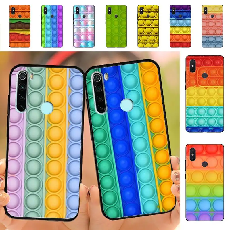 

YNDFCNB Pop Bubble Fidget Toys Phone Case for Redmi Note 8 7 9 4 6 pro max T X 5A 3 10 lite pro