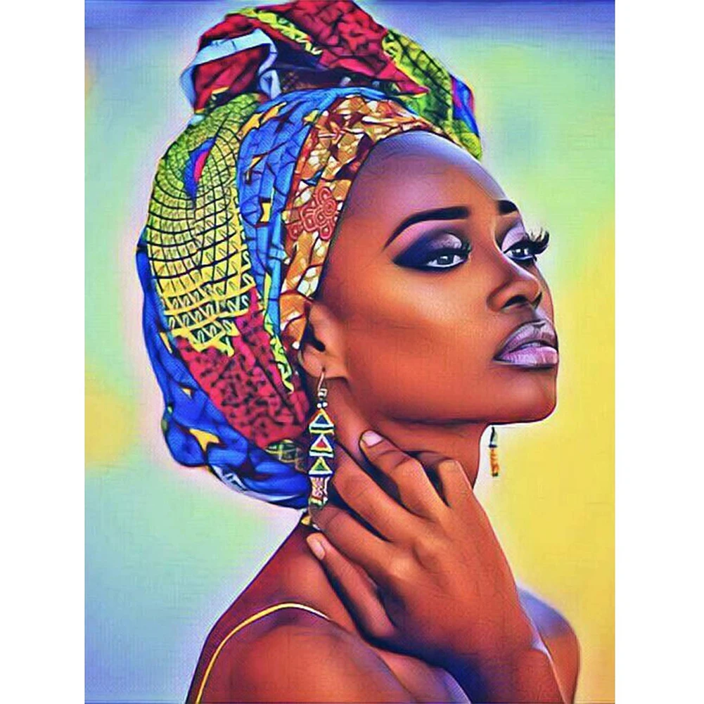 

Eniref 5D Full Square Round Diamond Painting African Woman Picture Diamond Mosaic Embroidery Art Painting Rhinestone Home Decor