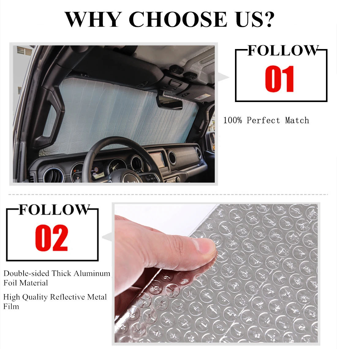 Солнцезащитный козырек на лобовое стекло автомобиля для Jeep Wrangler TJ 1997-2006 JK 2007-2017 JL