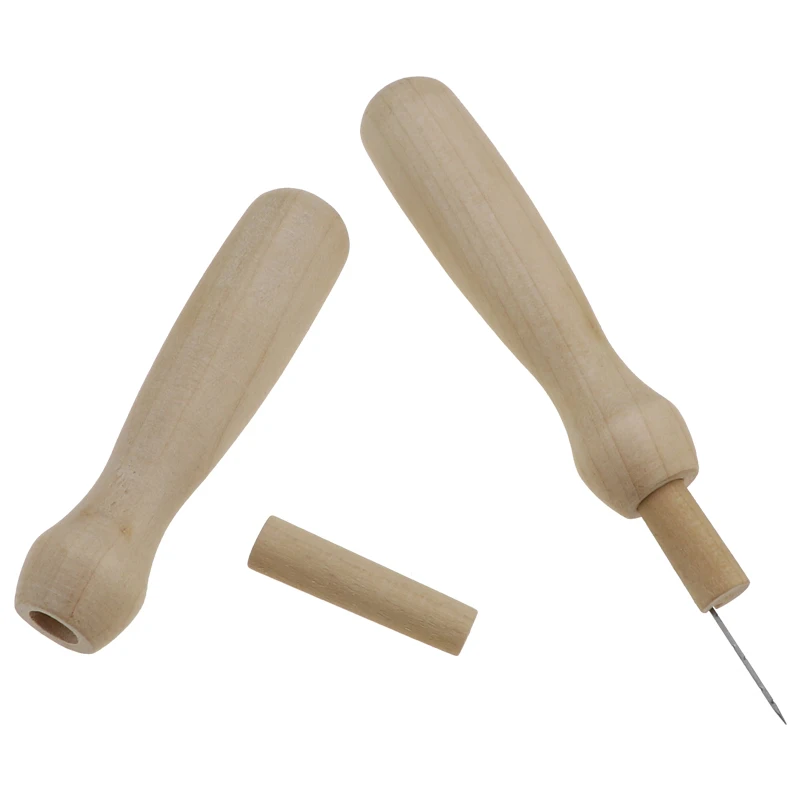 Practical felt needle tool wooden handle sewing kit wool knitting | Дом и сад