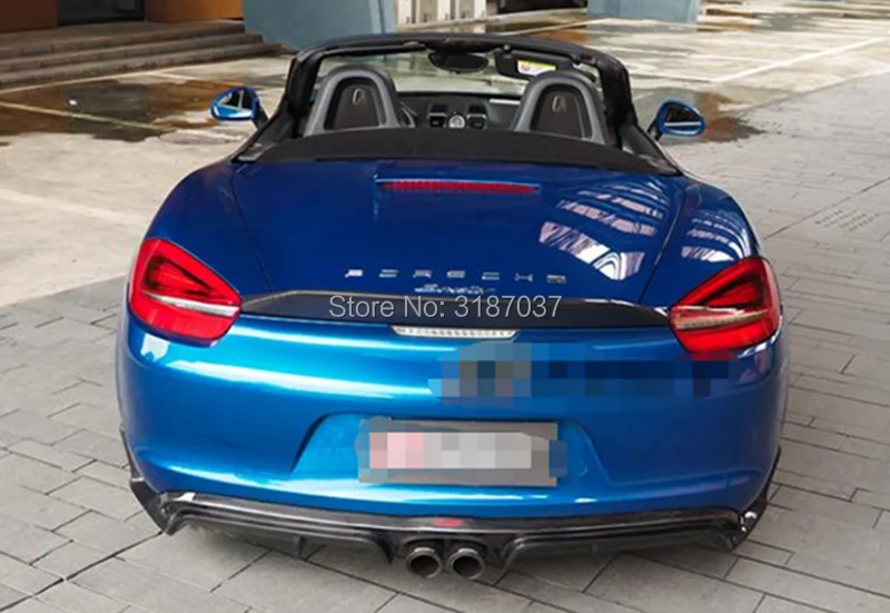 Для заднего крыла багажника Boxster Cayman 981 14 16 дюймов из углеродного волокна|Спойлеры