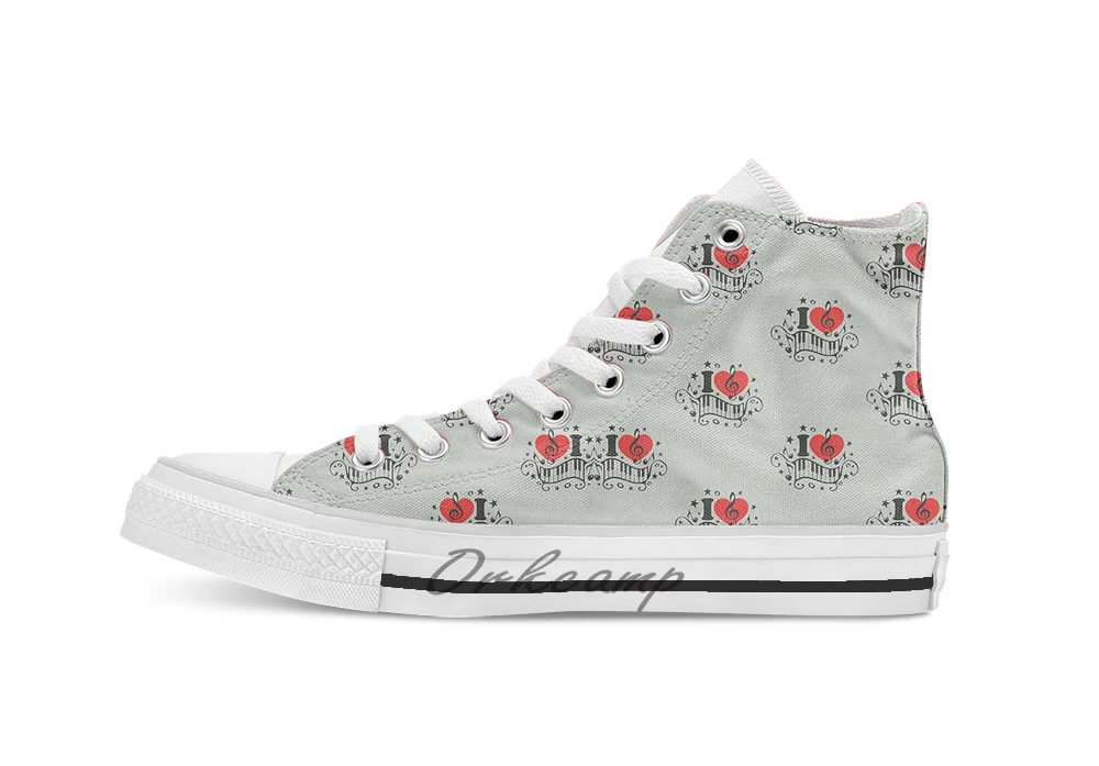 Я люблю Музыкальное сердце с музыкальными нотами для фортепиано Clef Bass Sound новый