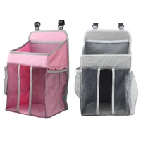 baby crib hanging bags hot selling soft surface safety breathable durable portable bedside organizer diaper storage bag box