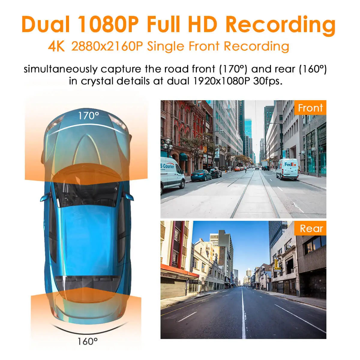 

Vantrue S1 Dash Cam 4K 2160P UHD GPS Vehicle Drive Car DVR Dual Lens Video Recorder Dash cam Front and Rear camera 24H Parking