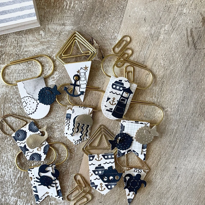 Крошечная пара металлические Вырубные штампы в виде рыбы и Кита вырубки животных