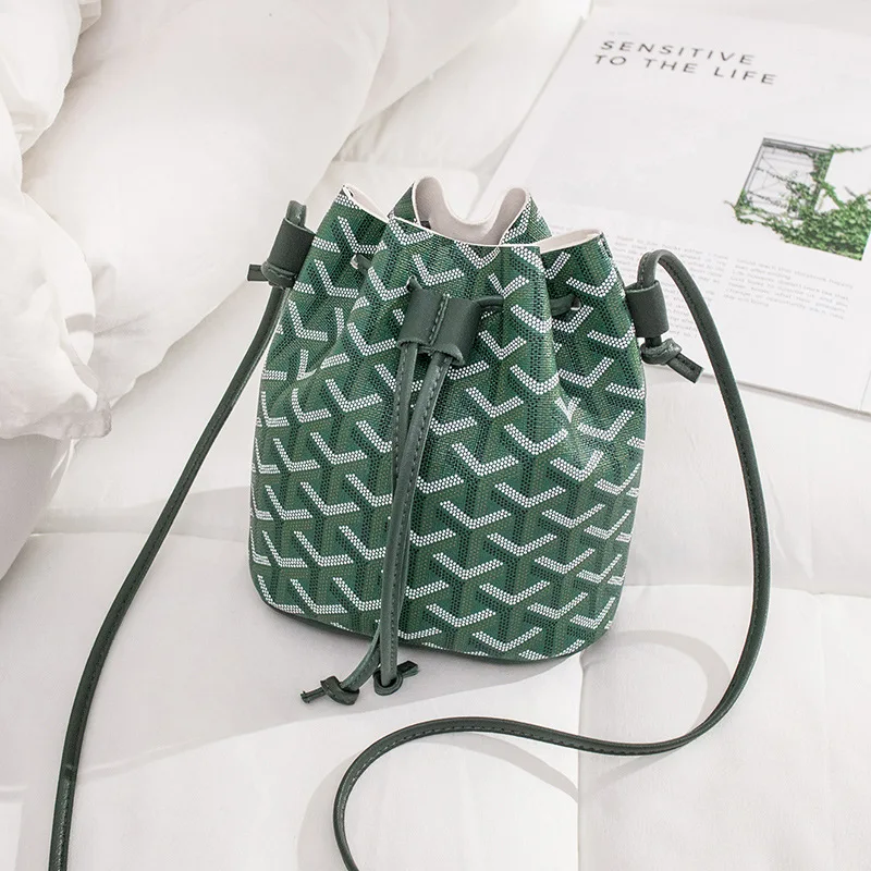 2020 New Fashion Simple Women PU Mini Drawstring Shoulder Bag Ladies Girl Bucket Crossbody Messenger Phone |