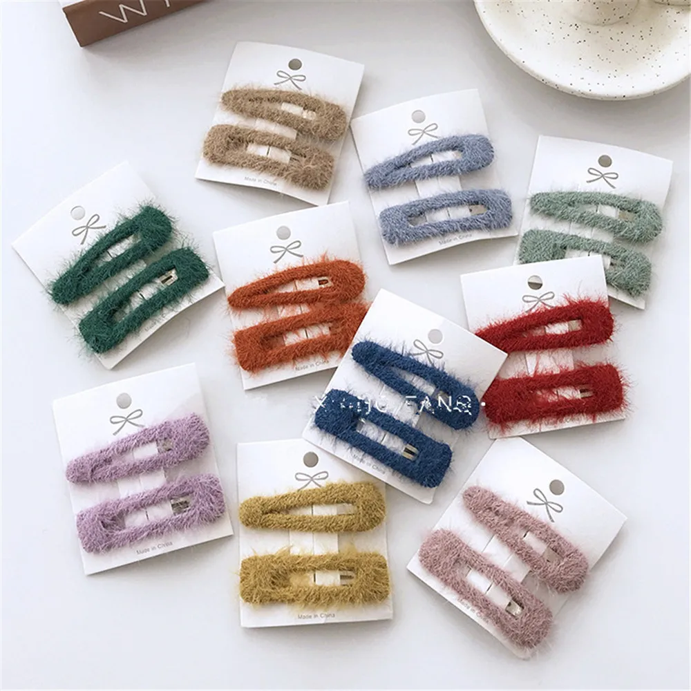 

1 Pcs Ins Net Red Woolen Fashion Autumn Headdress Bb Clip