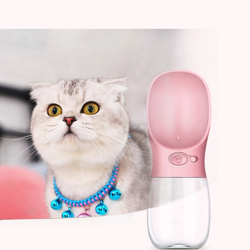 Портативный собака бутылка для воды путешествий Щенок Кот пьёт на открытом