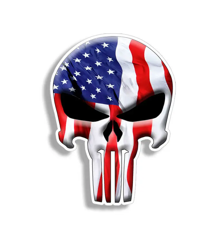 

Наклейка в виде американского черепа для мотоцикла, бампера, окна, 4x4 наклейки s для ноутбуков, офисных принадлежностей, мотоциклов