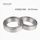 WHUZF 2050100 шт.лот миниатюрные подшипники 6700ZZ 2RS, стальной металлический шарикоподшипник с тонкой стенкой 10x15x4 мм для радиоуправляемых автомобилей и грузовиков
