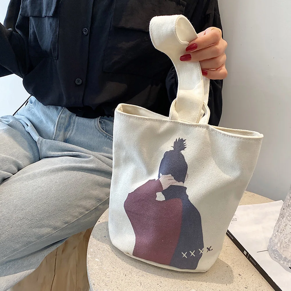 

2021 Fashion Design Girls Small Shoulder Bags Ladies Canvas Printed Top-Handle Handbag Women Small Shopping Tote