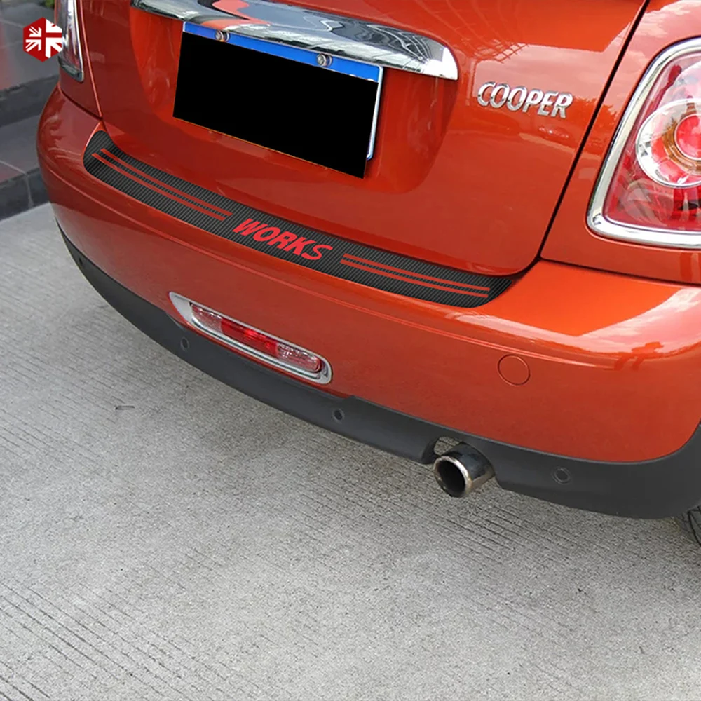 Наклейка на задний бампер автомобиля Защита краев багажника 5D Виниловая